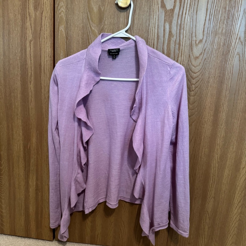Talbots Women's Purple Cardigan Sweater
